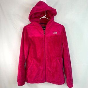 The North Face Osito Fleece Jacket Women's Small Pink Hooded Full Zip Pockets